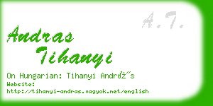 andras tihanyi business card